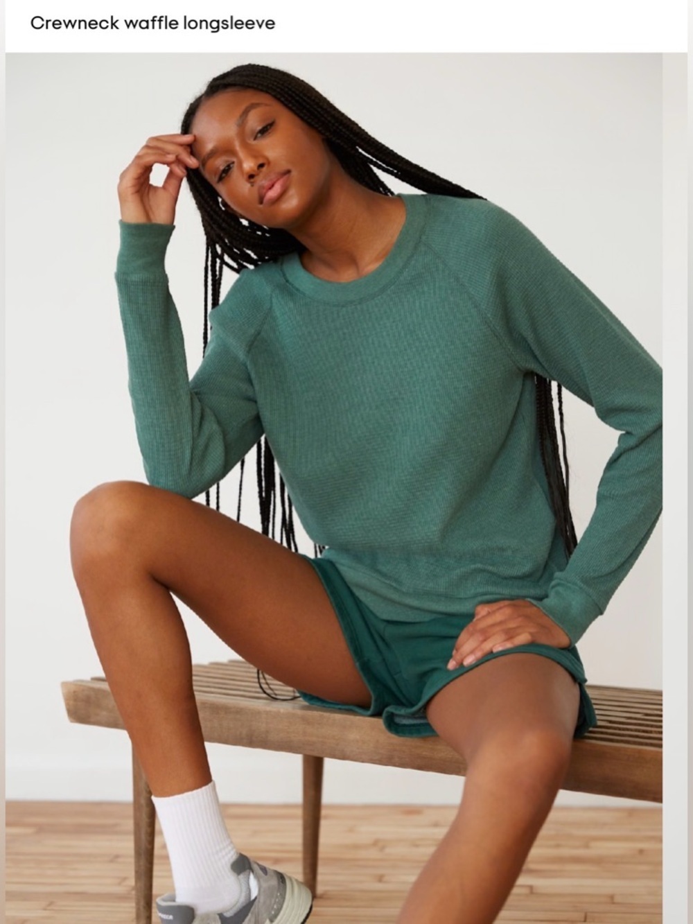 Aritzia TNA Waffle Tee Long Sleeve , XS